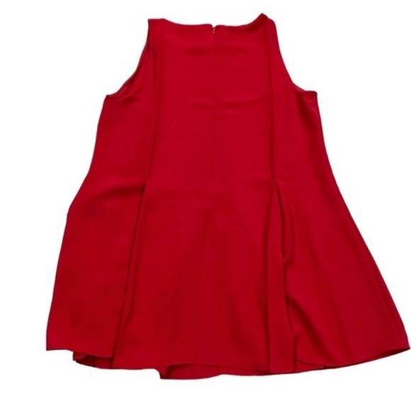 Theory red pleated top-gorgeous color! - Picture 4 of 4